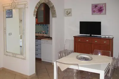 TV o dispositivi per l'intrattenimento presso Apartment on Costa Rei near Sandy Beaches