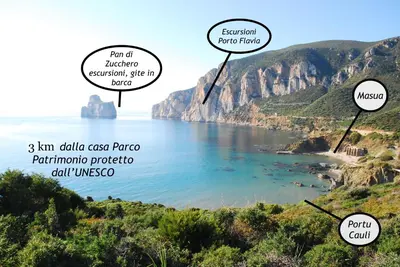 Paesaggio naturale nelle vicinanze della villa